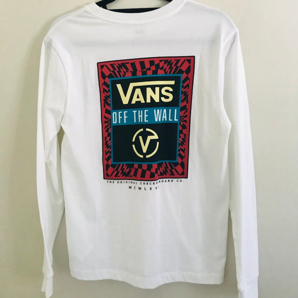 VANS LONG SLEEVE WHITE TEE